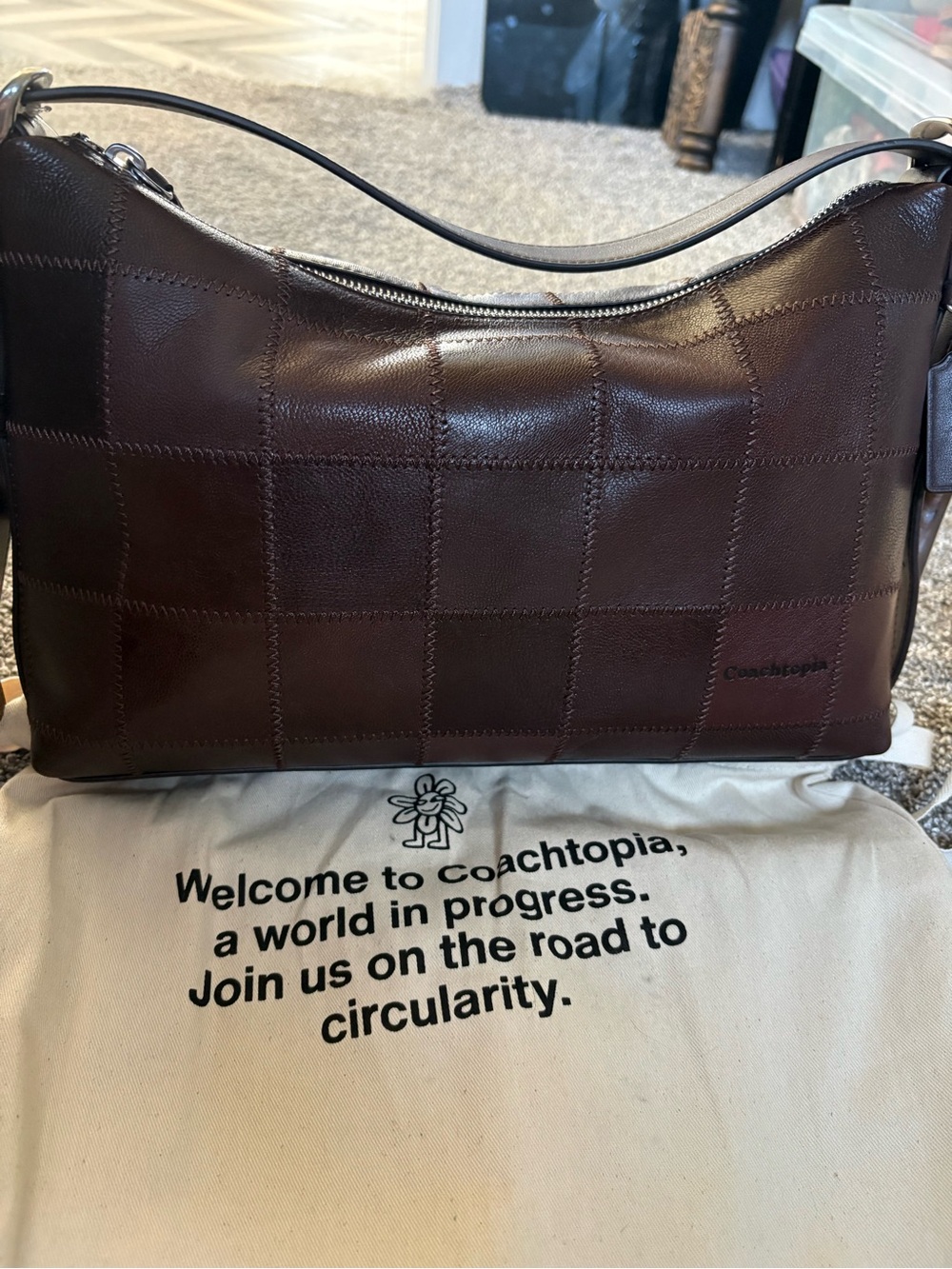 Coachtopia Alter Ego Brown leather shoulder bag - Picture 3 of 5